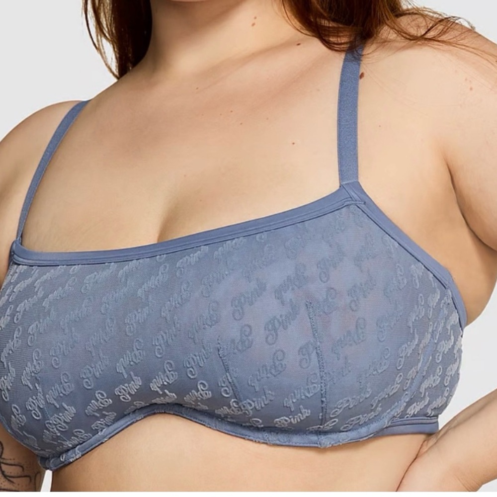 PINK by Victoria Secret Bandeau Bra | xxl hot pink